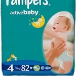  Pampers Active Baby GIANT PACK Подгузники