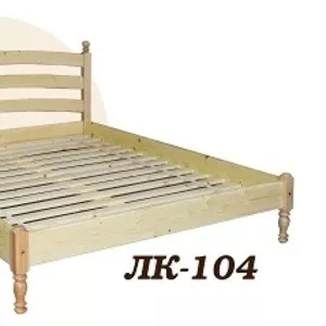 Кровать,  деревянная,  Лк- 104,  Скиф,  из массива хвойных пород деревьев.