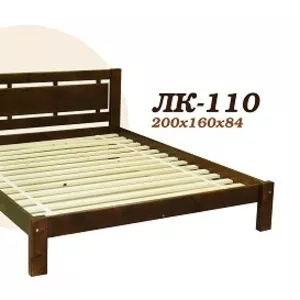 Кровать,  деревянная,  Лк- 110,  Скиф,  из массива хвойных пород деревьев.