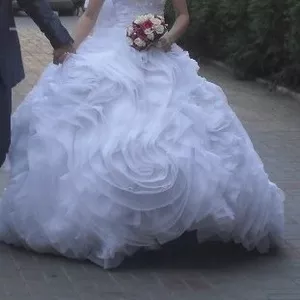 свадебное платье 2012 - юбка в розах