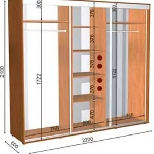 шкаф купе 220 60 210