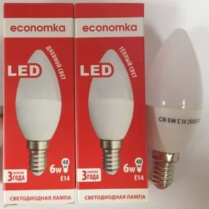 Светодиодная лампа CN LED 6W E14 Economka (свеча)