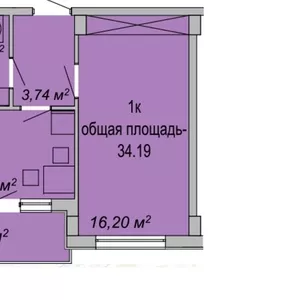 Срочно продам 1-комн. квартиру ЖМ 7 небо