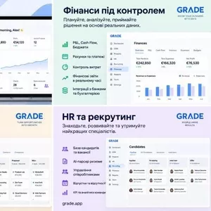 Grade.app — ERP-система для IT-компаній: фінанси,  CRM,  проєкти та HR в одному місці