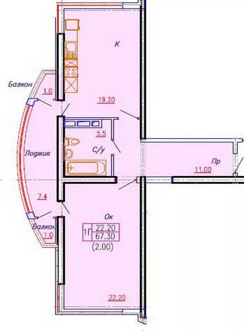 Продам 2-х ком. кв. в Аркадиевском пер./Посмитного 3