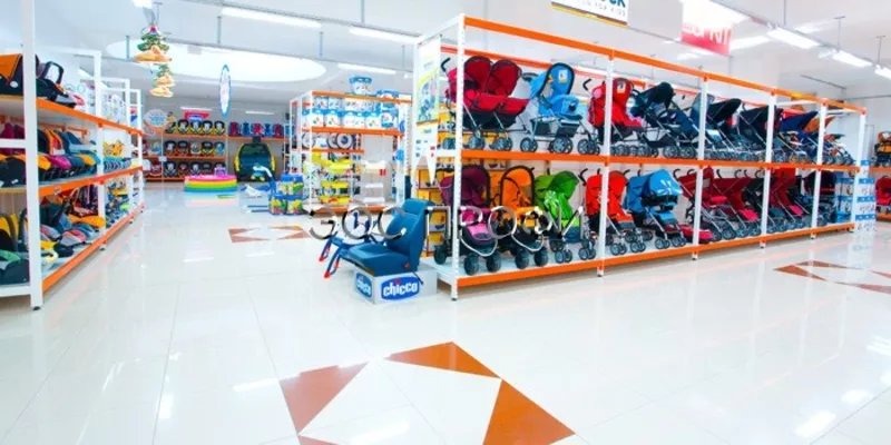 Торговое оборудование детского магазина одежды обуви игрушек. Одесса 9