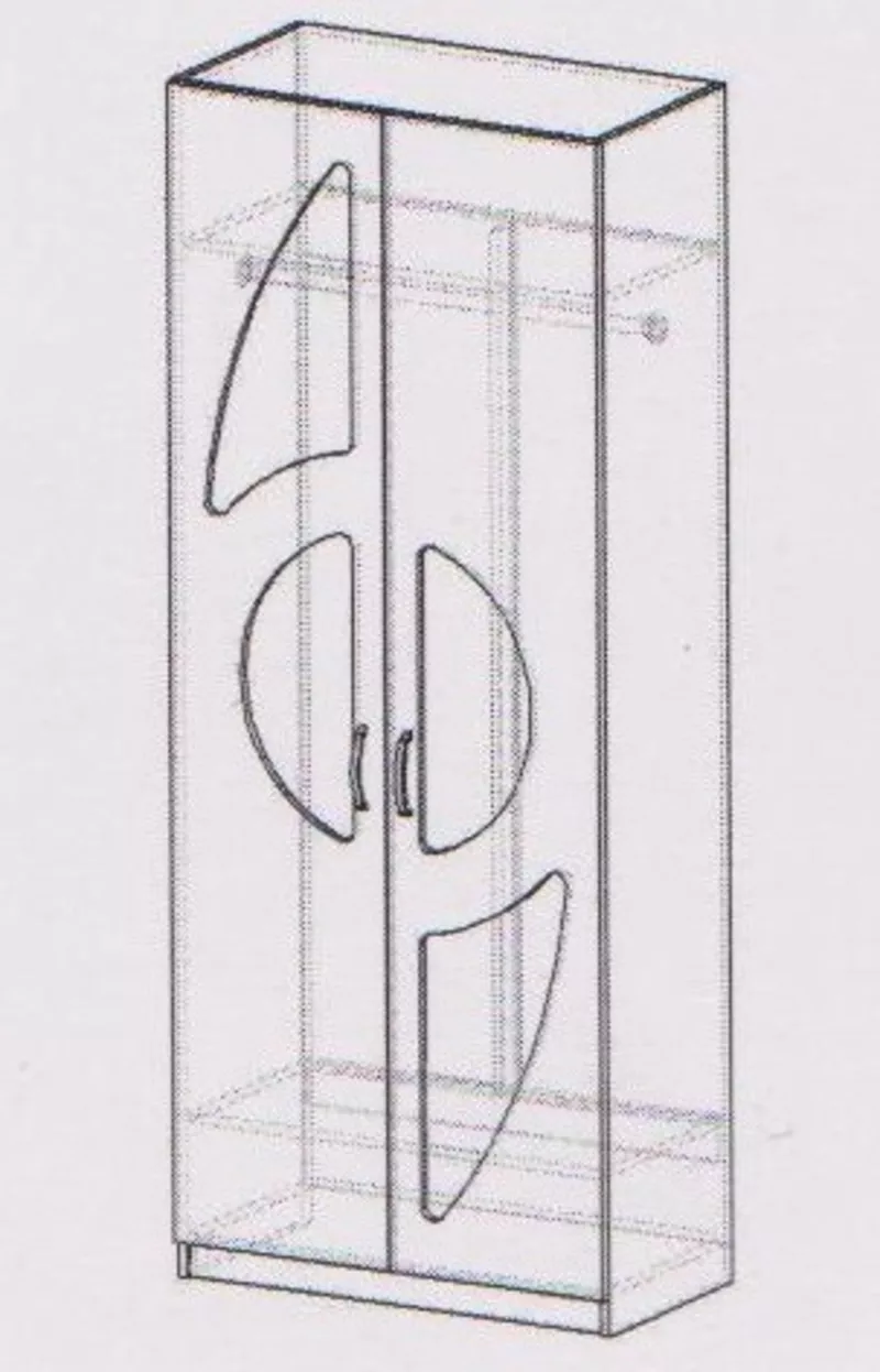 МС Орбита Шкаф-16 (Компанит),  шкаф платяной. 2