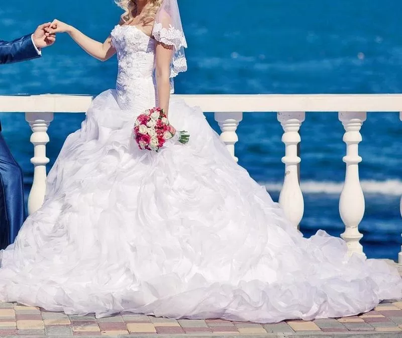 свадебное платье 2012 - юбка в розах 2