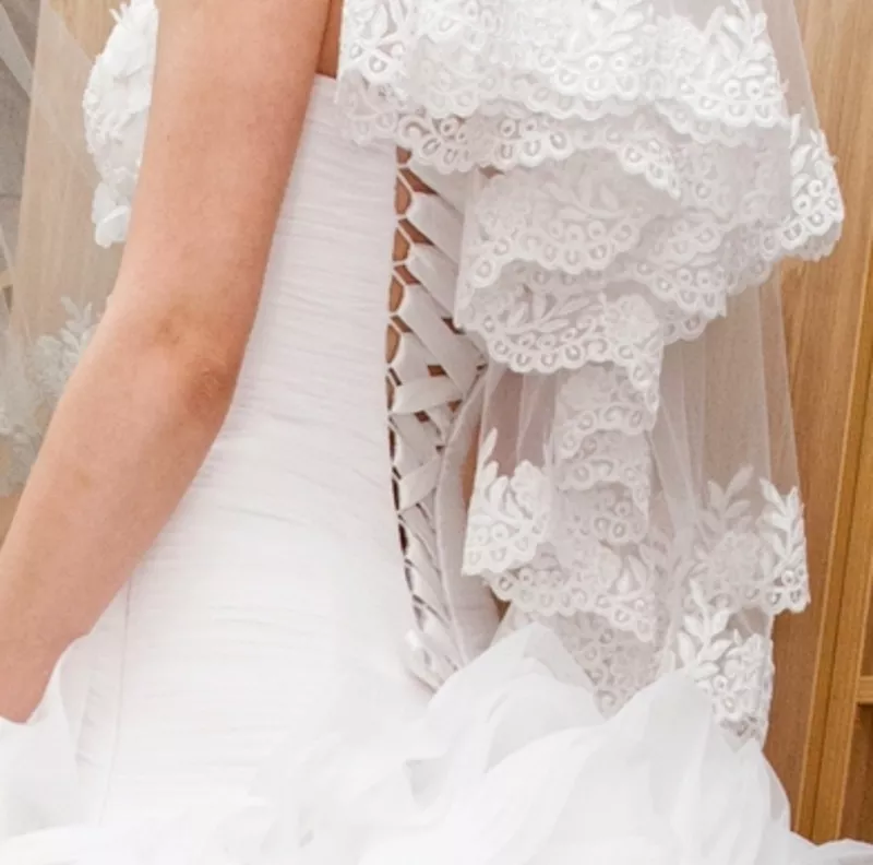 свадебное платье 2012 - юбка в розах 3