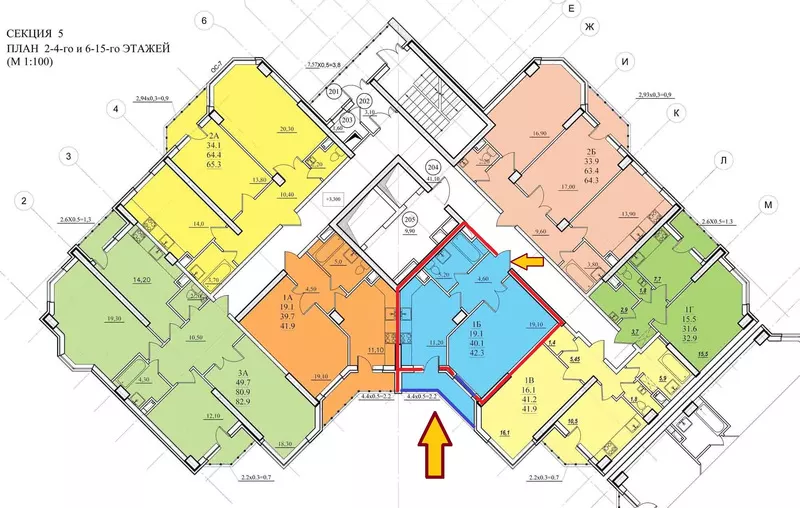 Продам 1-но ком.квартиру в новом строящемся комплексе на Проценко. 5