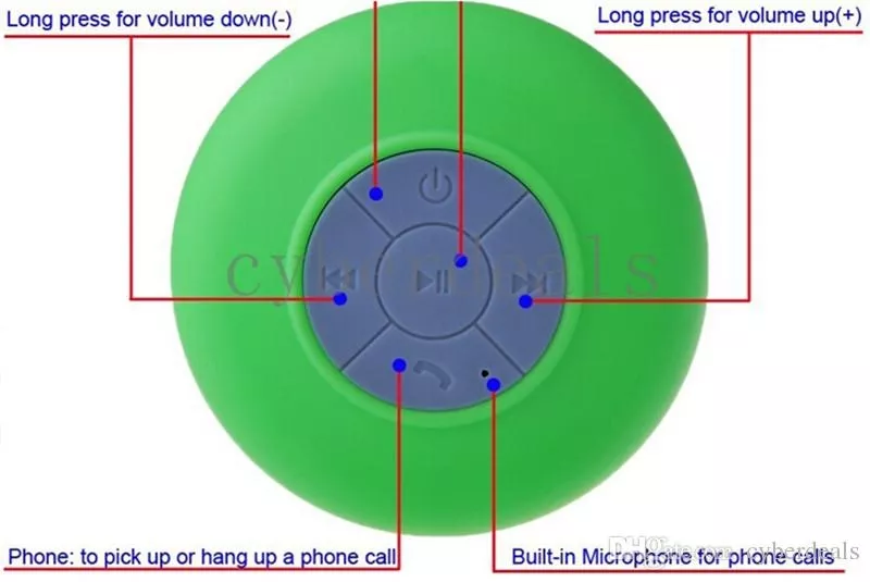 Водонепроницаемый bluetooth спикер динамик микрофон для душа ванны BTS 5