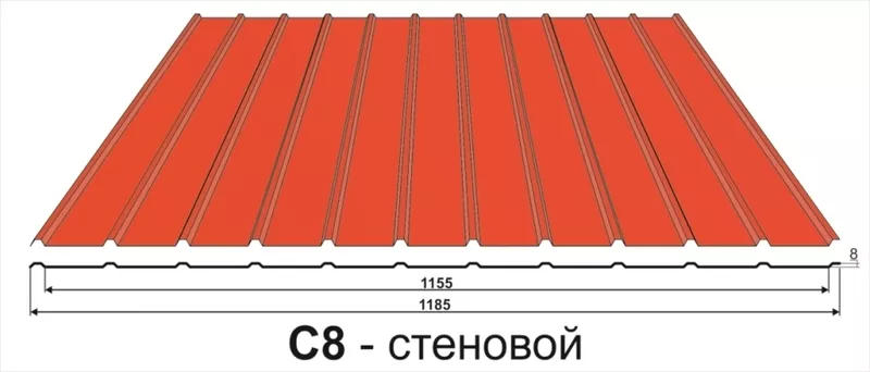 Профнастил С8 стеновой