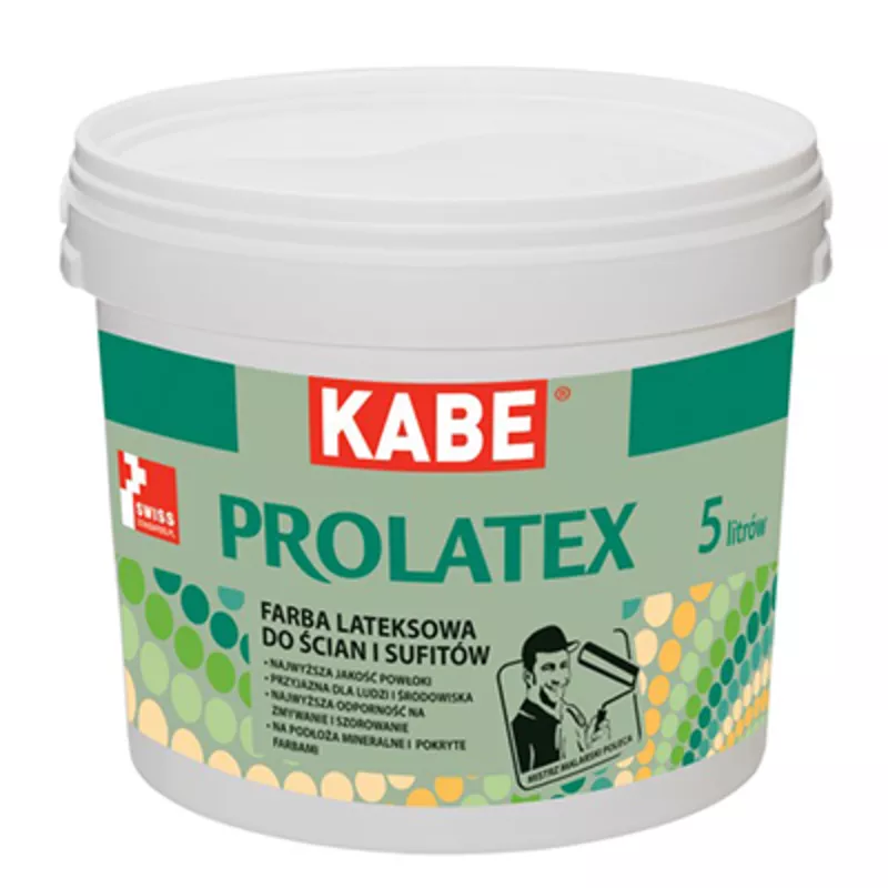 Латексная краска для стен и потолков Prolatex 10л 