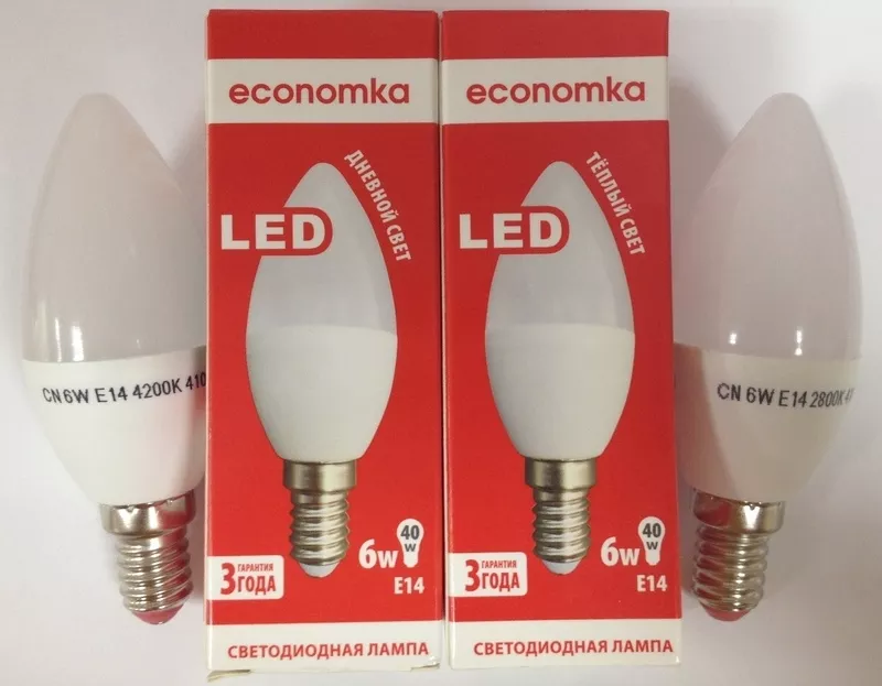 Светодиодная лампа CN LED 6W E14 Economka (свеча)