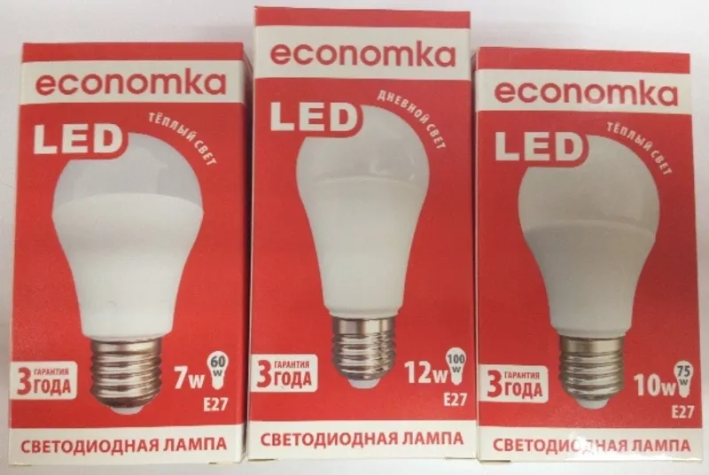 Светодиодная лампа А60 LED 7,  10,  12W Е27 Economka