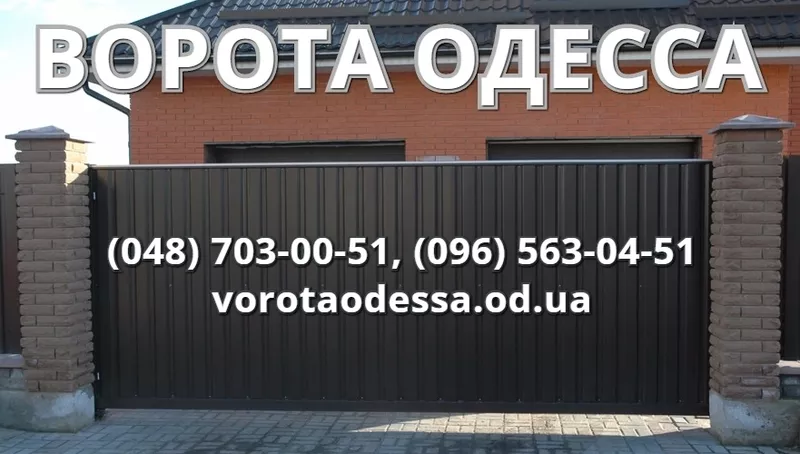 Ворота Одесса: откатные,  распашные,  секционные,  роллетные,  автоматика 2