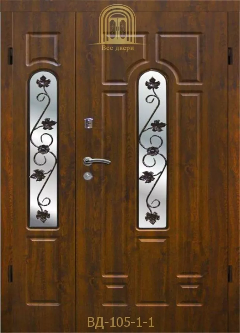 Входные двери со стеклом и ковкой в Украине оптом и в розницу 2