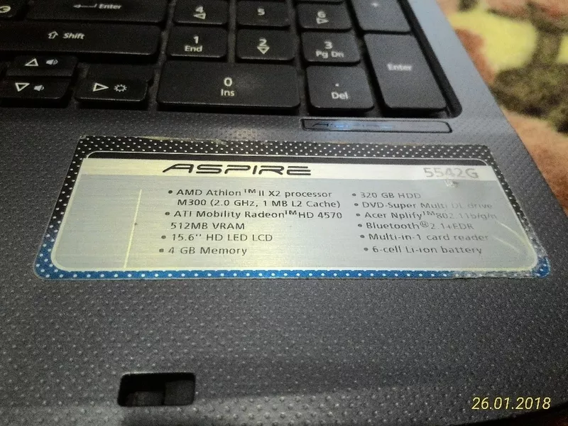 Продам ноутбук acer ASPIRE 5542G б/у в рабочем состоянии 3