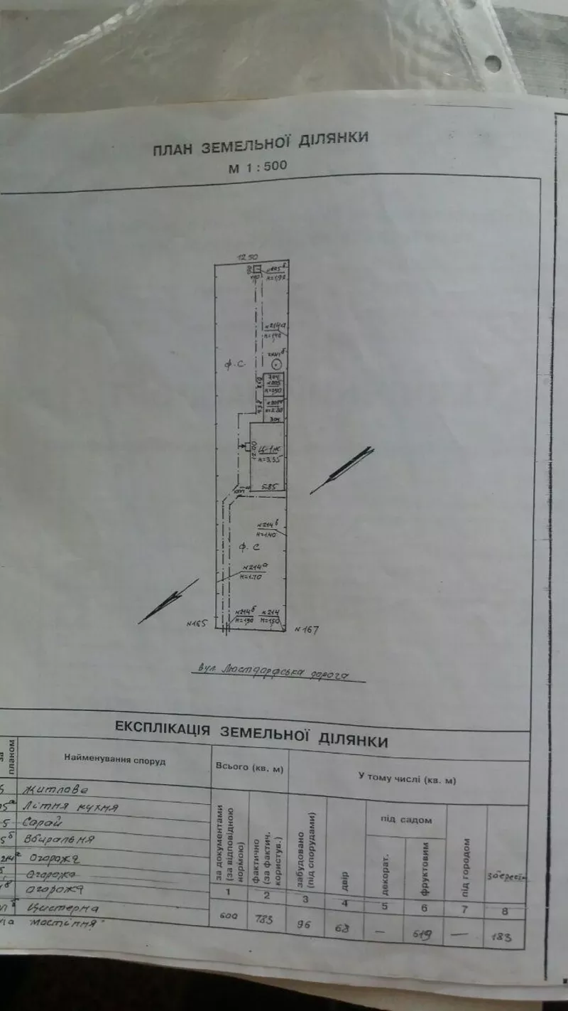 Продам участок с госактом на Люсторфской дороге. Фасад 3