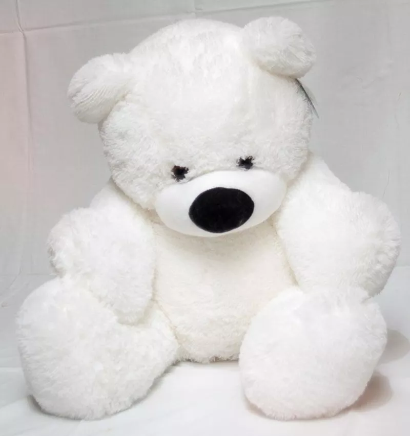 Мягкая игрушка медведь сидячий «Бублик» 70 см. Белый 2