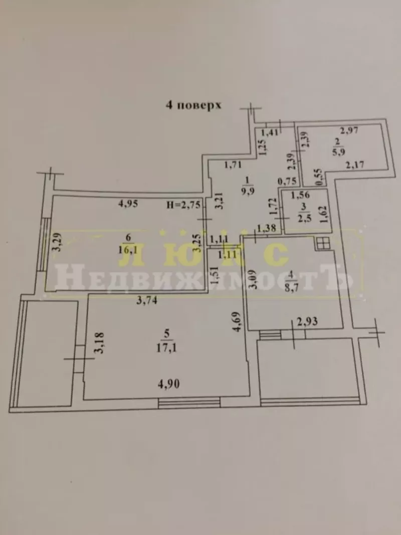 Продам двухкомнатную квартиру 70м2 ЖК Радужный