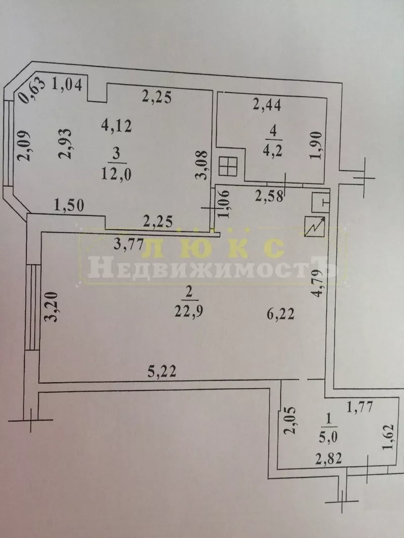 Продам однокомнатную квартиру 44м ЖК Радужный 1