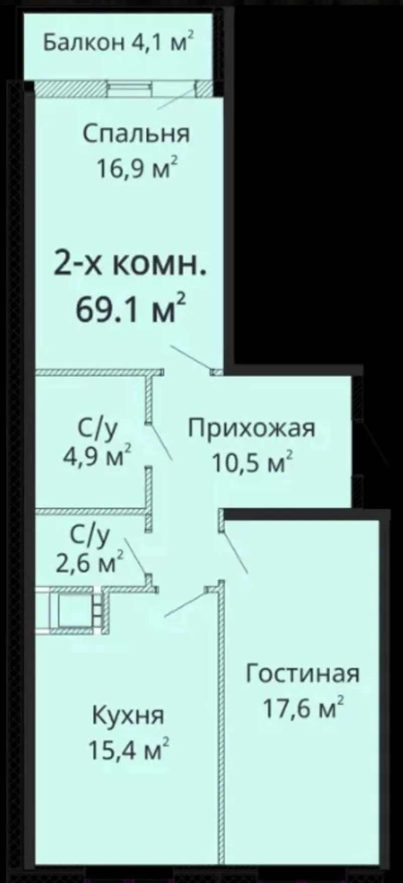 Продам 2-х комнатную квартиру,  новострой,  срочно! 2