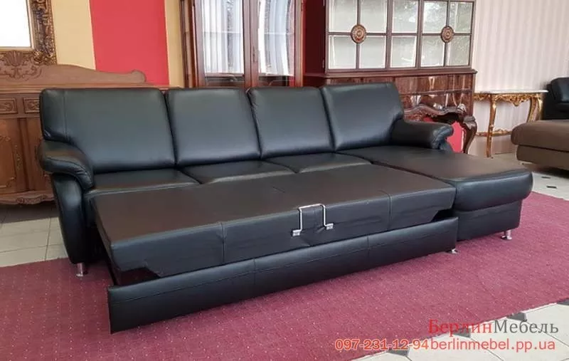 Раскладной кожаный диван из Германии 2