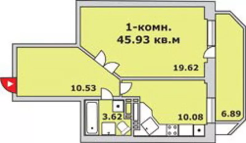 1-2-3-комнатные квартиры в ЖК Фаворит от компании-застройщика.  6