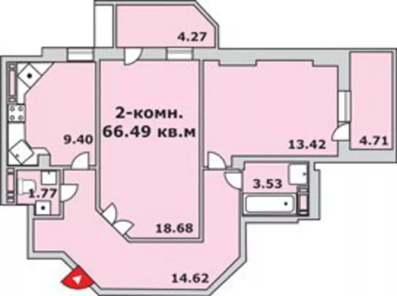 1-2-3-комнатные квартиры в ЖК Фаворит от компании-застройщика.  9